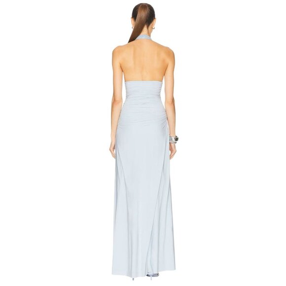 Maygel Coronel Villadiego Dress in Arctic One Size New Womens Flower Maxi Gown - Picture 3 of 17